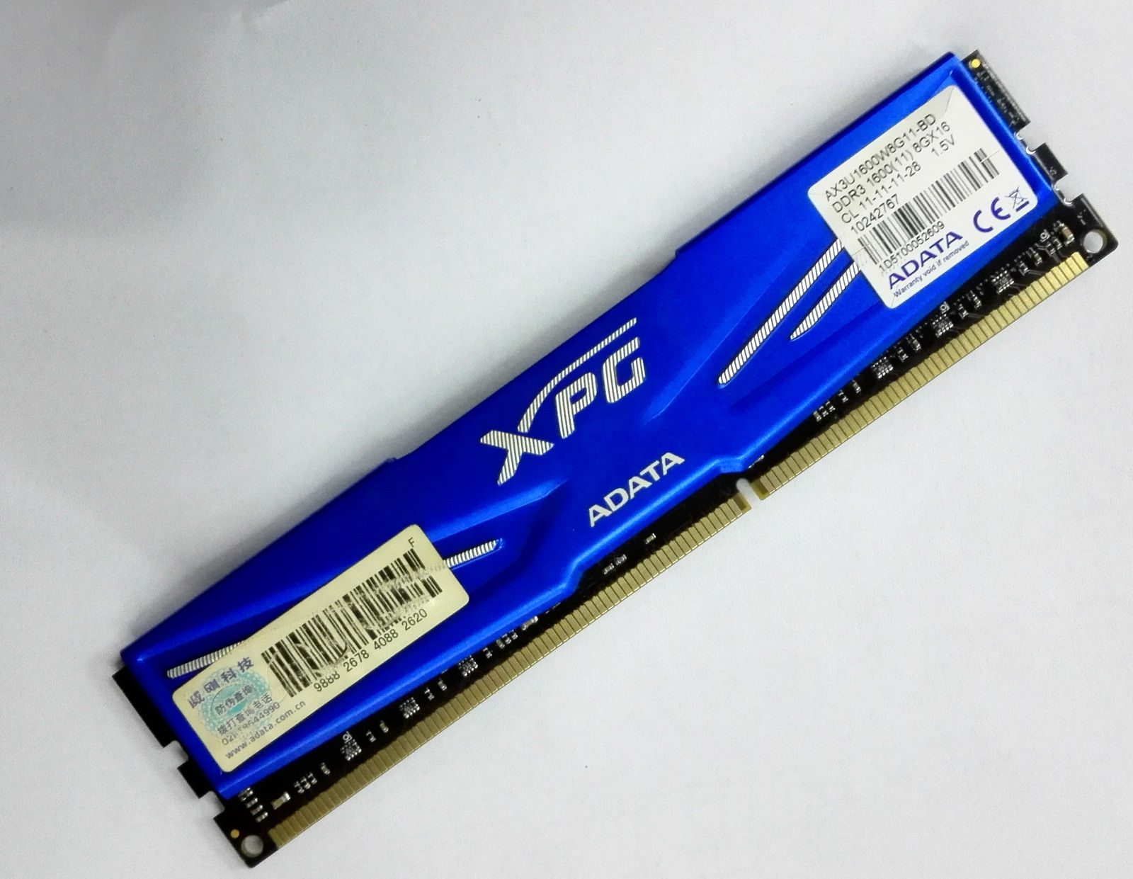 ADATA XPG 8GB DDR3 1600 AX3U1600W8G11-BD XMP PC3-12800 240pin