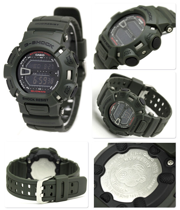 G-9000-3vdr G9000 Casio G-shock Mudman Digital Sports Watch for