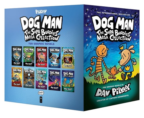 Adventures of Dog Man 10 Book Set Collection by Dav Pilkey
