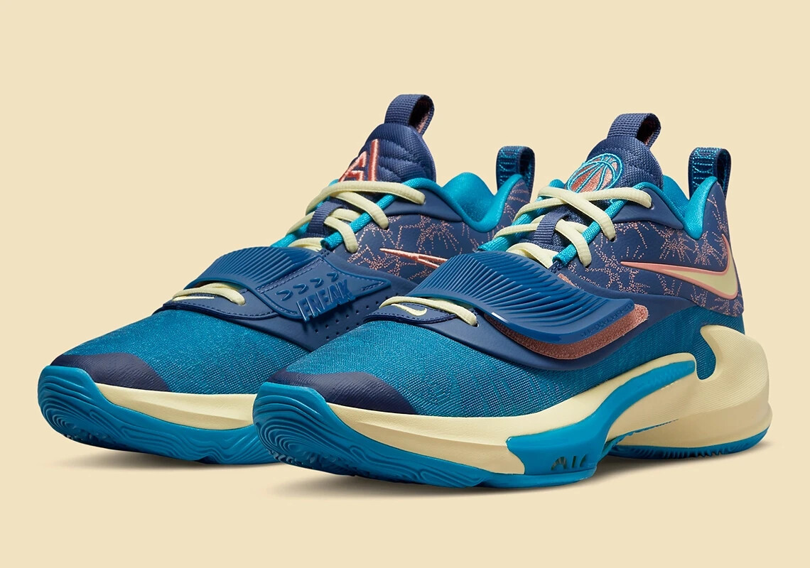 Nike Zoom Freak 3 NRG Giannis Blue Citron Valentines DH7347 900
