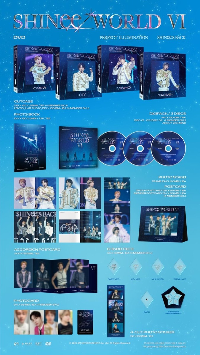 SHINee WORLD VI PERFECT ILLUMINATION : SHINee'S BACK 3 DISC DVD +