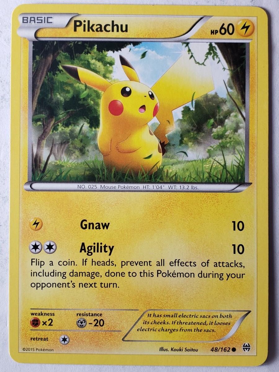 Pikachu 48/162 LP - XY Breakthrough Pokemon Card - Kouki Saitou