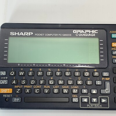 SHARP Pocket computer PC G850VS vintage Function Calculator Tested