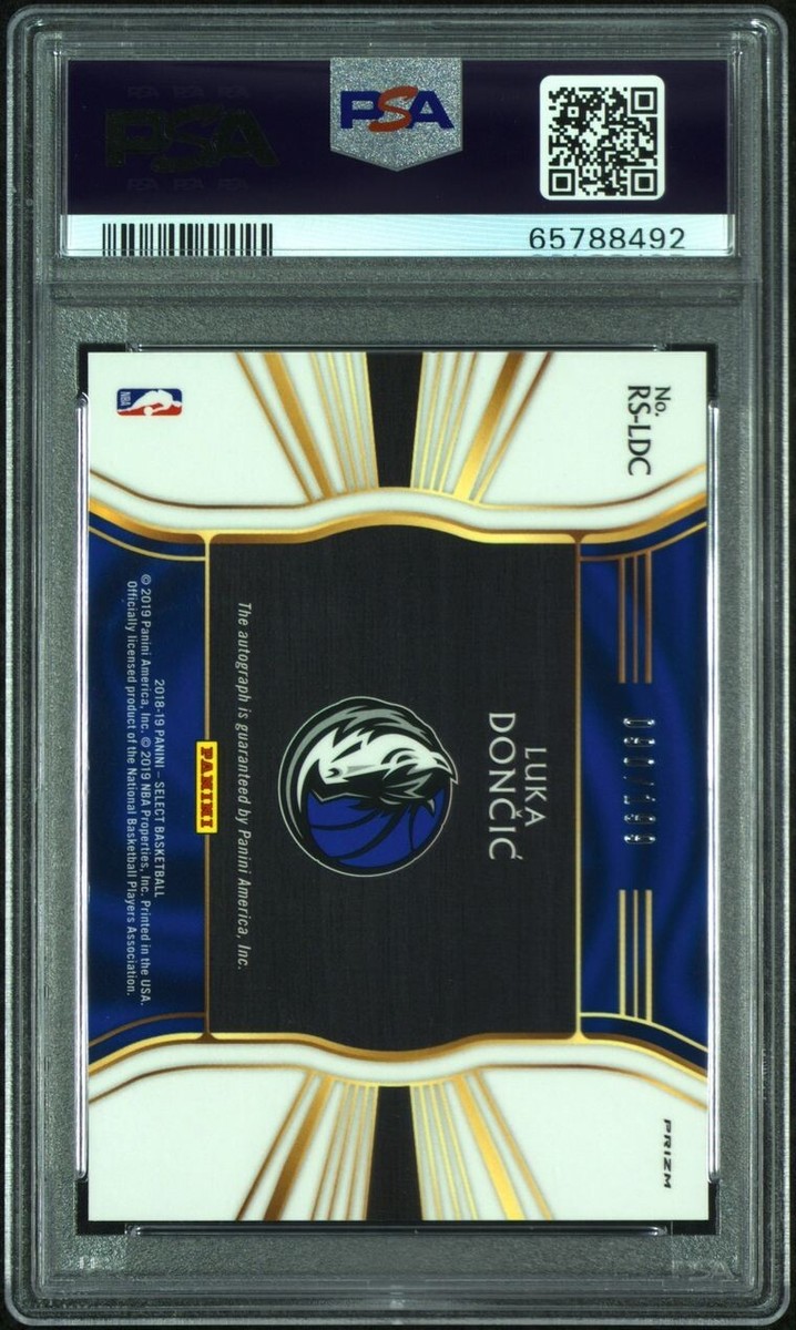 LUKA DONCIC 2018-19 Panini Select SILVER PRIZM ROOKIE LDC PSA 9