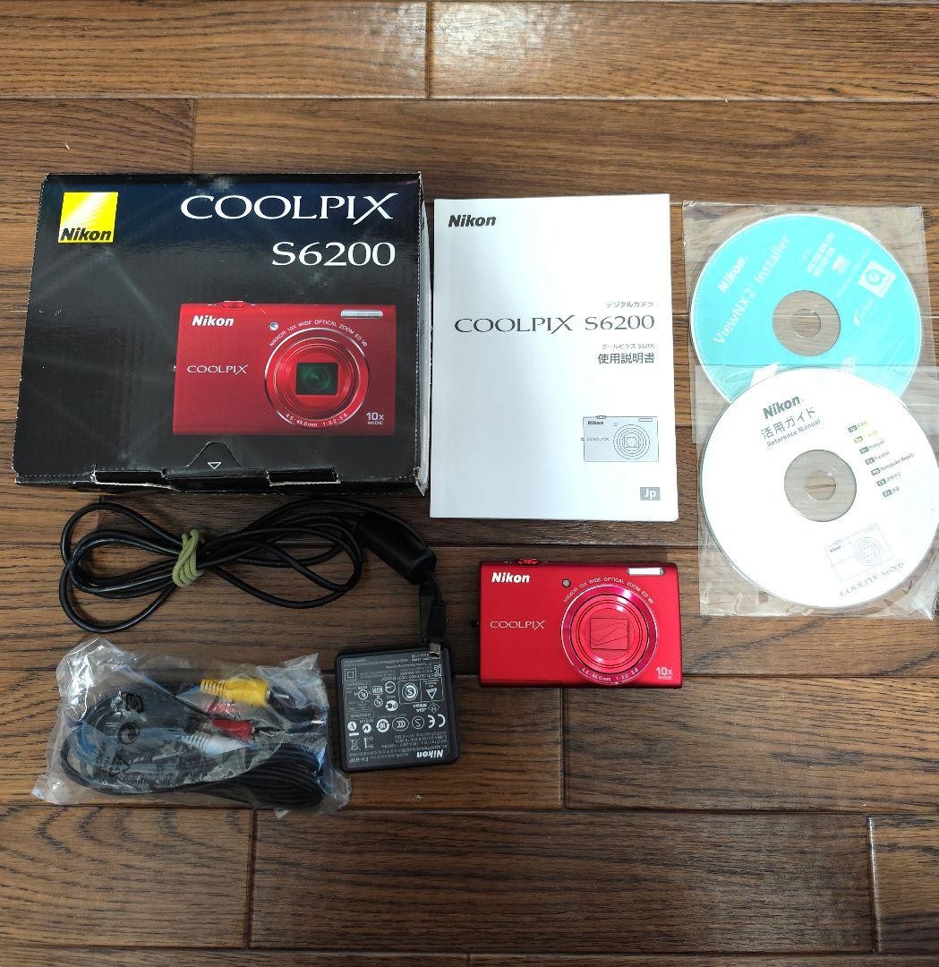 Nikon COOLPIX S6200 16.0MP Digital Camera Red used | eBay