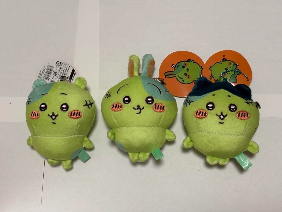 Chiikawa Zombie Halloween Mascot Plush Key Chain Set Of 3 Nagano