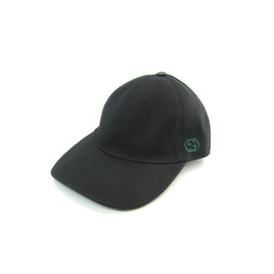 Gucci authentic Cap color Black Green Interlocking SIZE S Hat