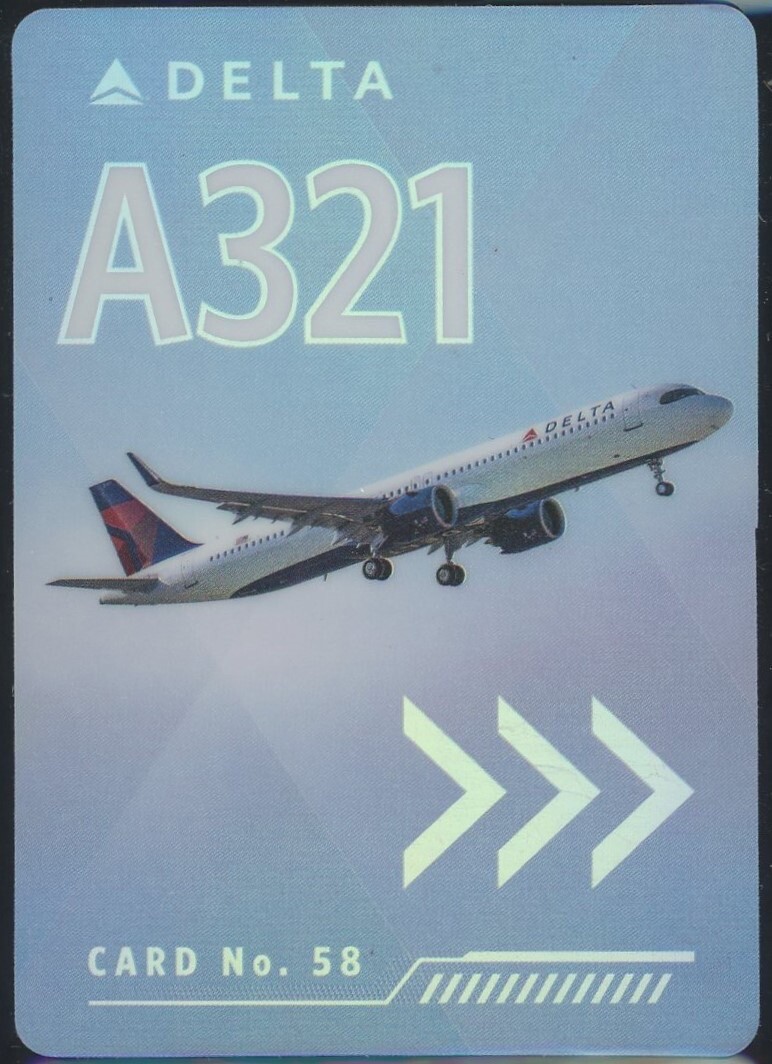 DELTA AIR LINES PILOT CARD 58 AIRBUS A321-200NEO (will receive