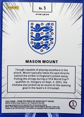 2022 Panini Prizm World Cup Soccer MASON MOUNT Manga Insert