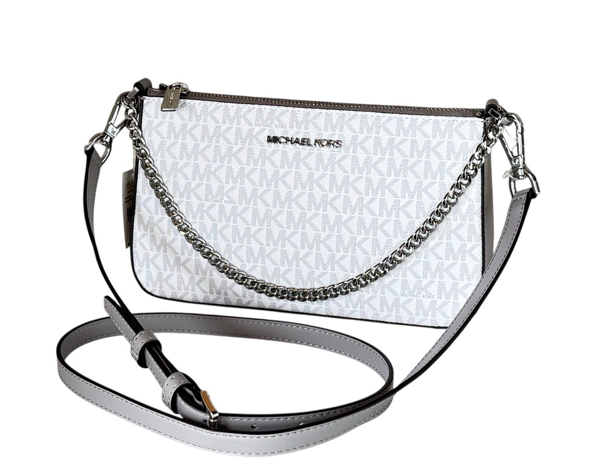 MICHAEL KORS JET SET MD POUCHETTE SHOULDER CHAIN CROSSBODY BAG