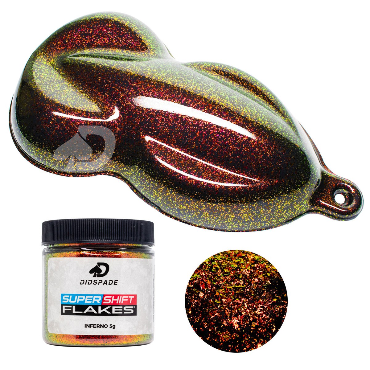 5g Inferno SuperShift Flake® | Chameleon Pigment ColorShift Red