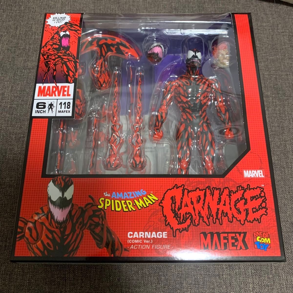 MAFEX No.118 CARNAGE Comic Ver. Medicom Toy MARVEL Action Figure