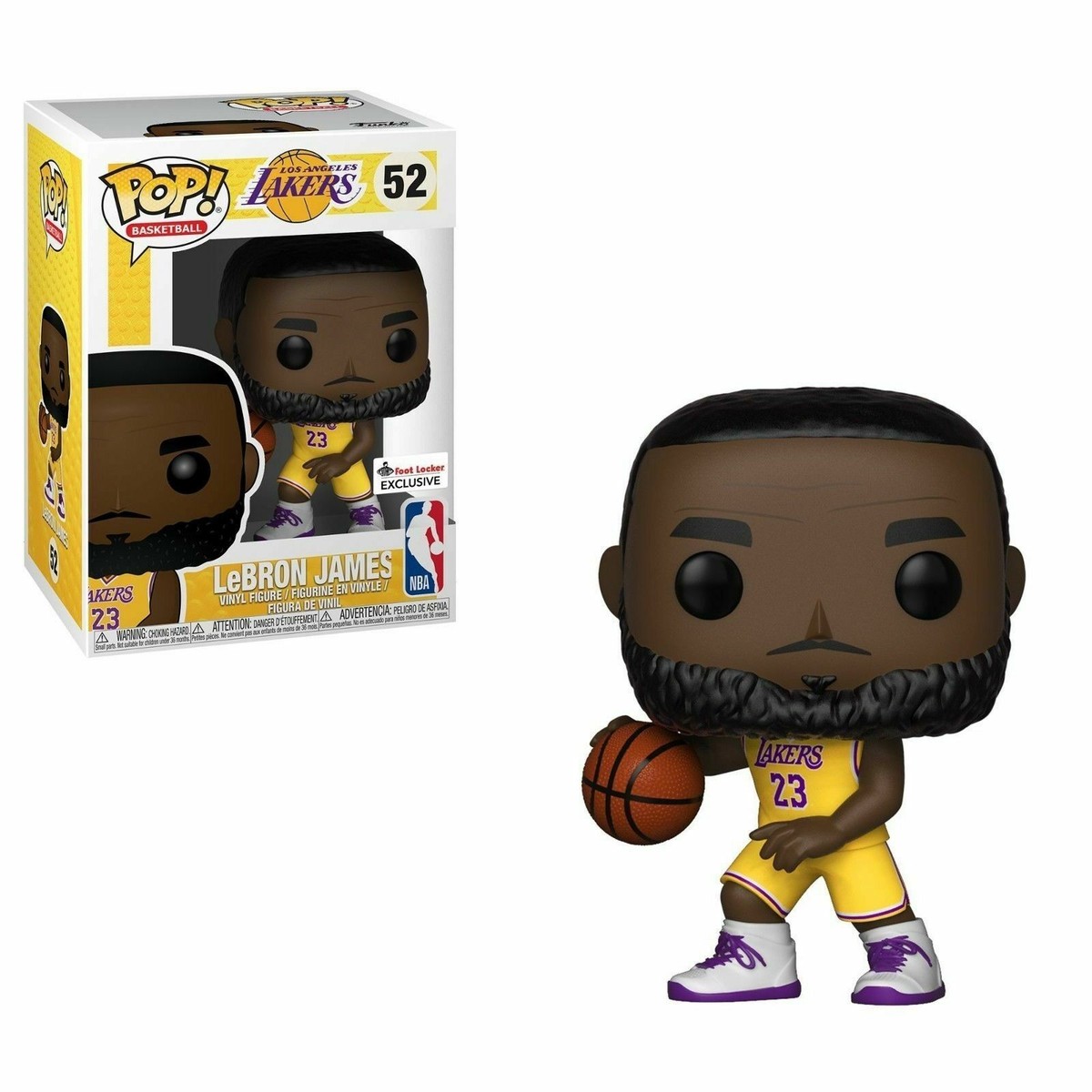 52 Funko POP! Lebron James NBA Lakers Yellow Jersey Foot Locker