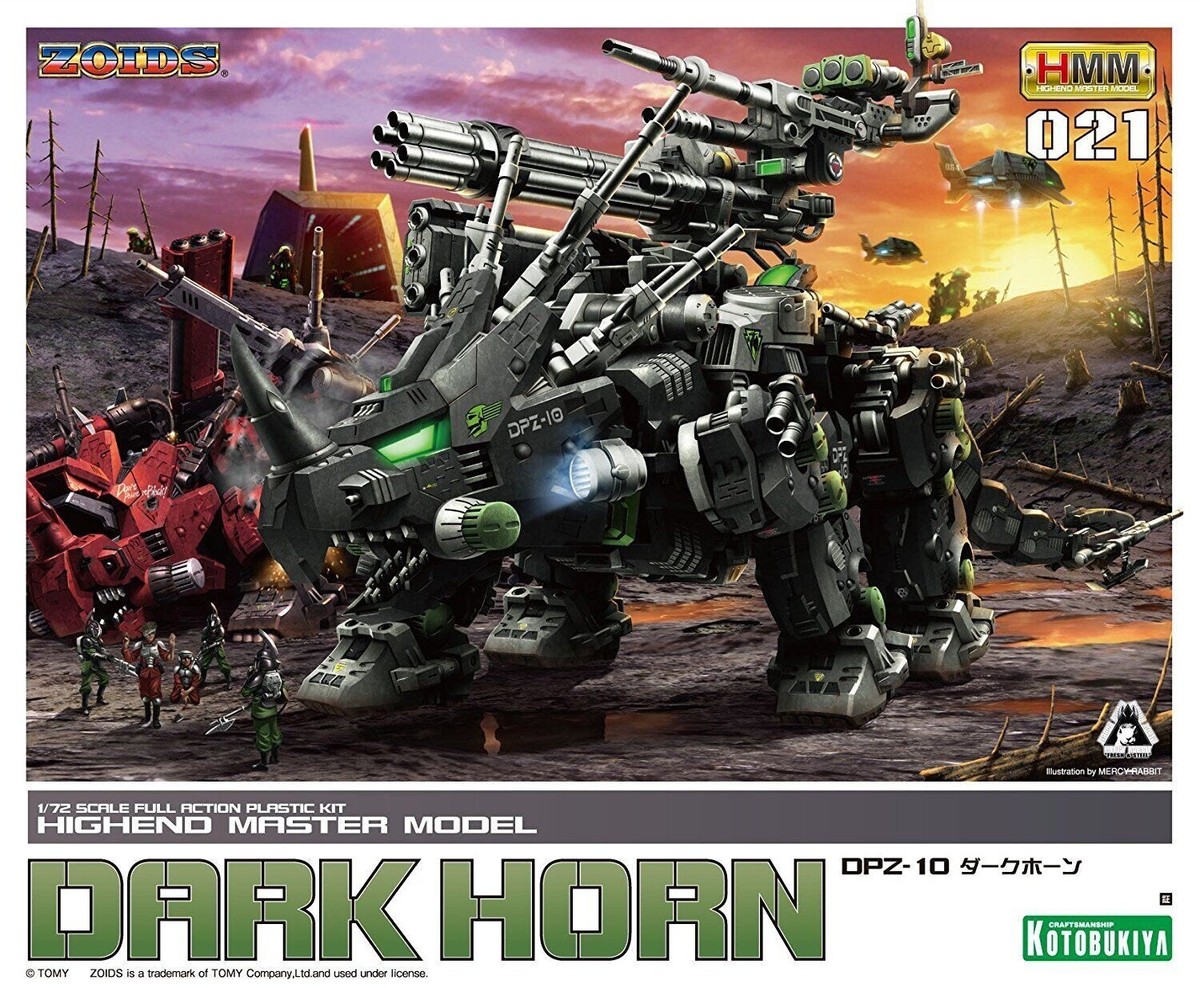 KOTOBUKIYA ZOIDS HMM 021 DPZ-10 DARK HORN PLASTIC 1/72 SCALE MODEL