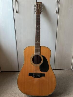 Acoustic Guitar Morris B50 12 Strings 1970s Natural Made in Japan