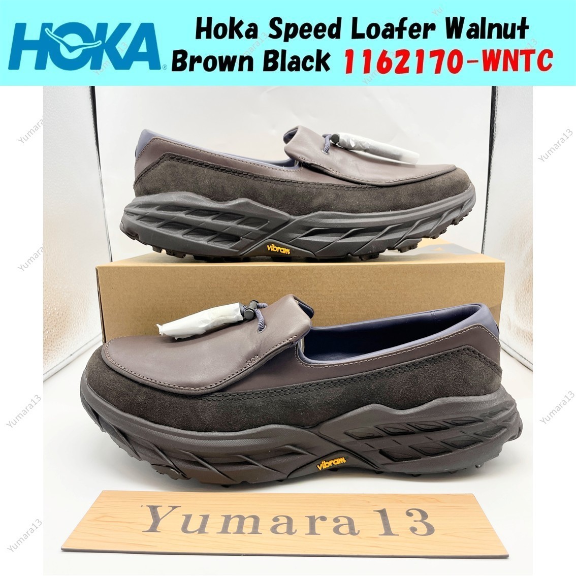 Hoka Speed Loafer Walnut Brown Black 1162170-WNTC Men's Size | eBay