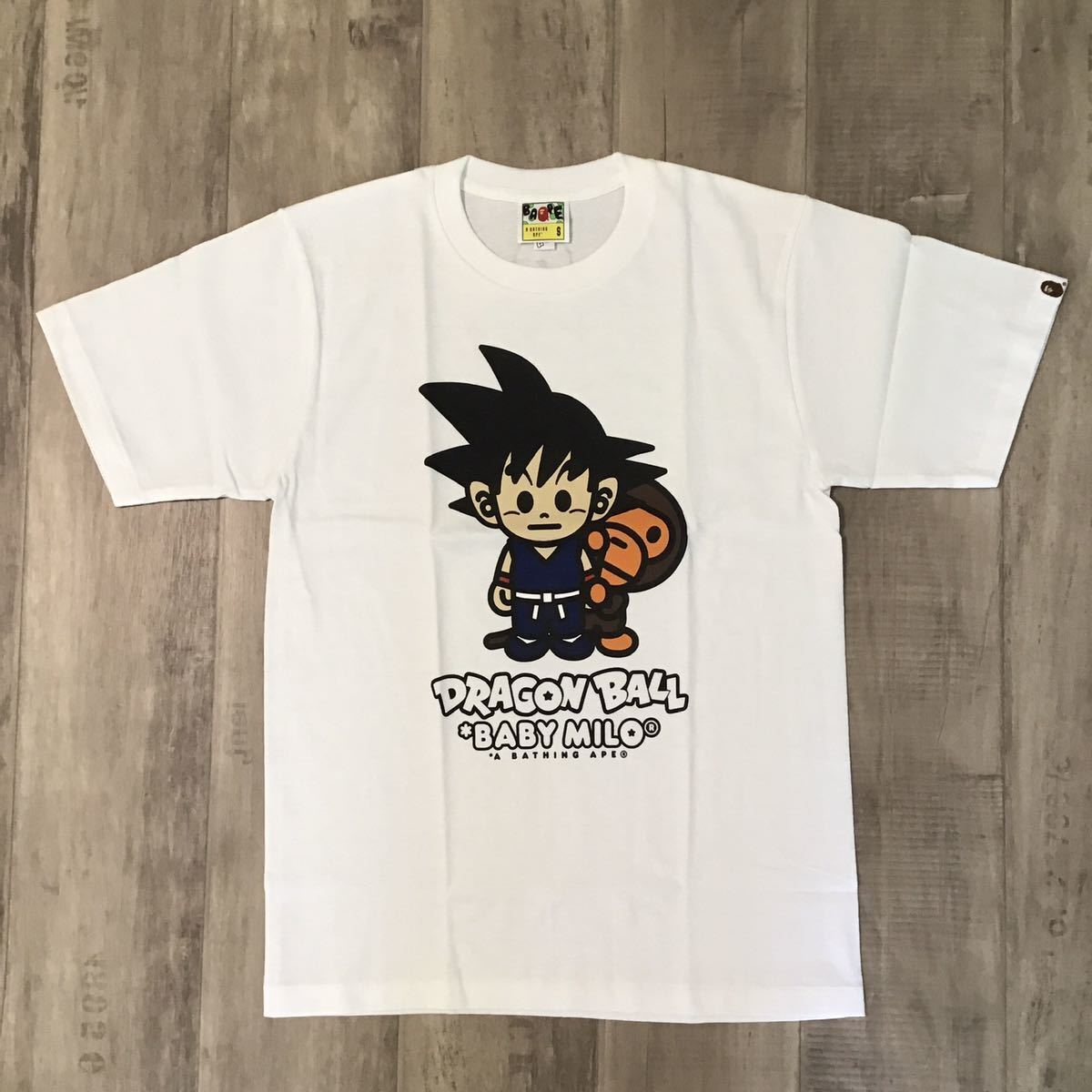 2016 BAPE × Dragon Ball Milo Goku T-shirt White A Bathing Ape Size