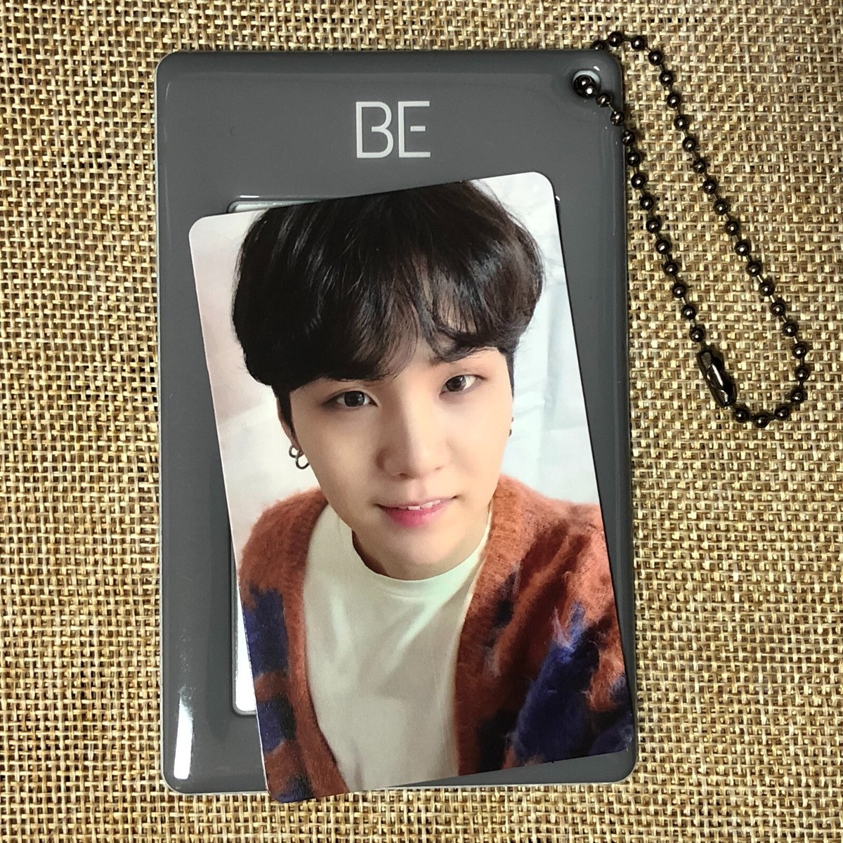 BTS SUGA [BE Essential Ed] Official Photocard + Holder, WEVERSE