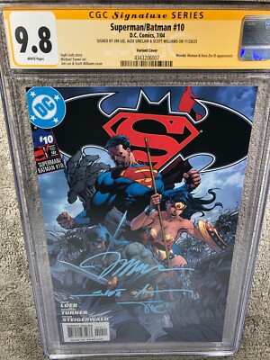 Batman Superman 10 CGC 9.8 3XSS Jim Lee Auto Variant 7/04 | eBay