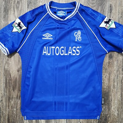 2000 Umbro Chelsea Home Soccer Jersey Gianfranco Zola Men XXS EPL