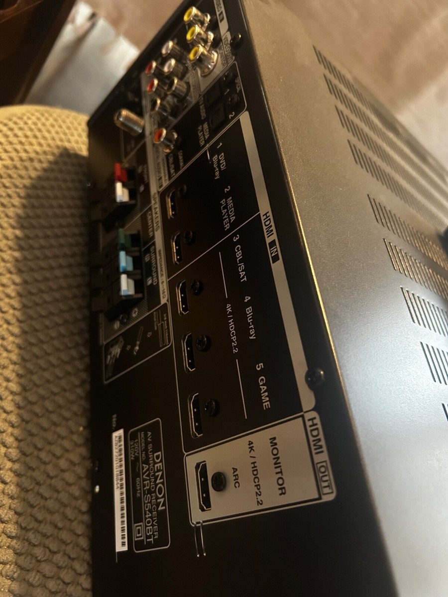 Denon AVR-S540BT 5.2-Channel A/V Receiver - Black 883795004466| eBay