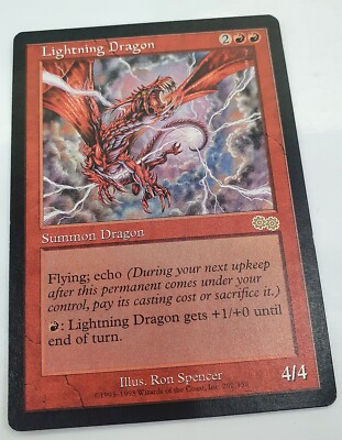 MTG Lightning Dragon MP MTG Urza's Saga 202/350 Magic The