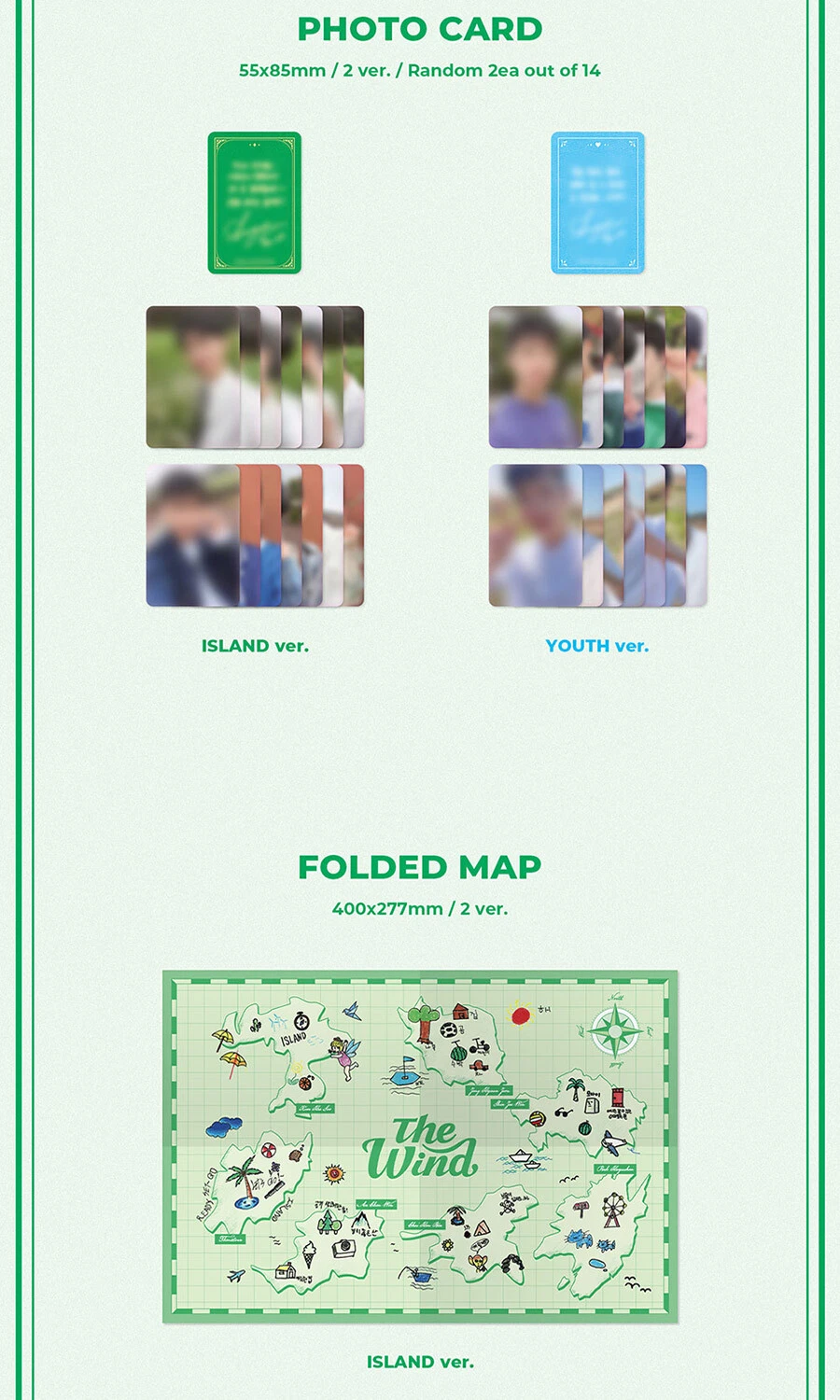 THE WIND [BEGINNING:THE WIND PAGE] 1st Mini Album CD+Photo Book+4