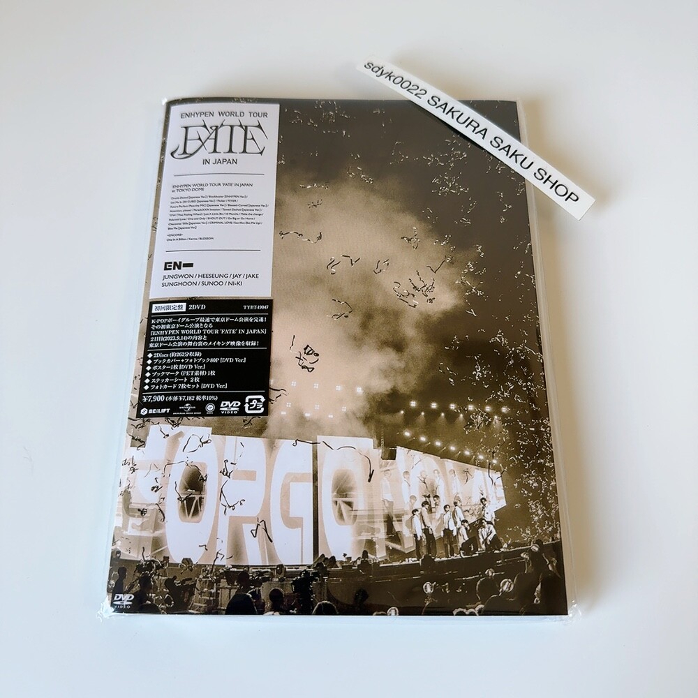 ENHYPEN WORLD TOUR 'FATE' IN JAPAN Limited Edition 2DVD Region 2