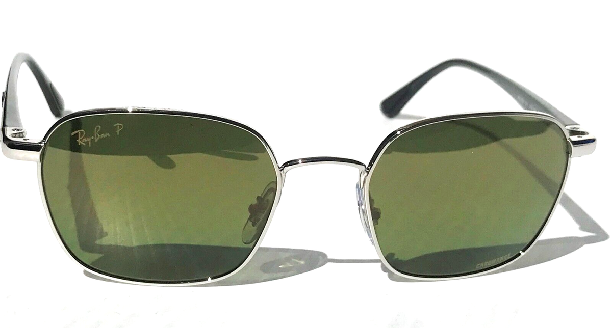 Ray Ban RB 3664-CH 003/6O Silver POLARIZED Green Mirror Chromance