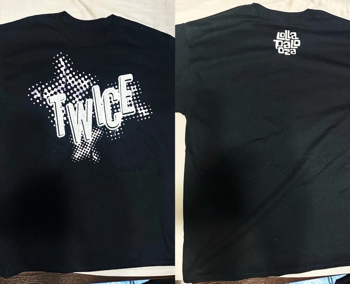 TWICE Lollapalooza 2025 Exclusive Black Unisex T-Shirt Full Size S