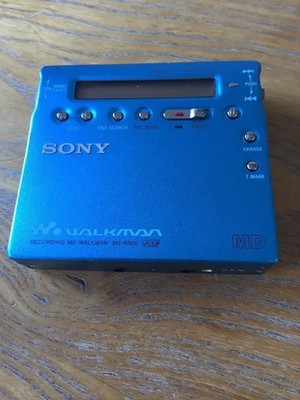 Vintage Sony MD Walkman - Portable MiniDisc Player/Recorder - Blue