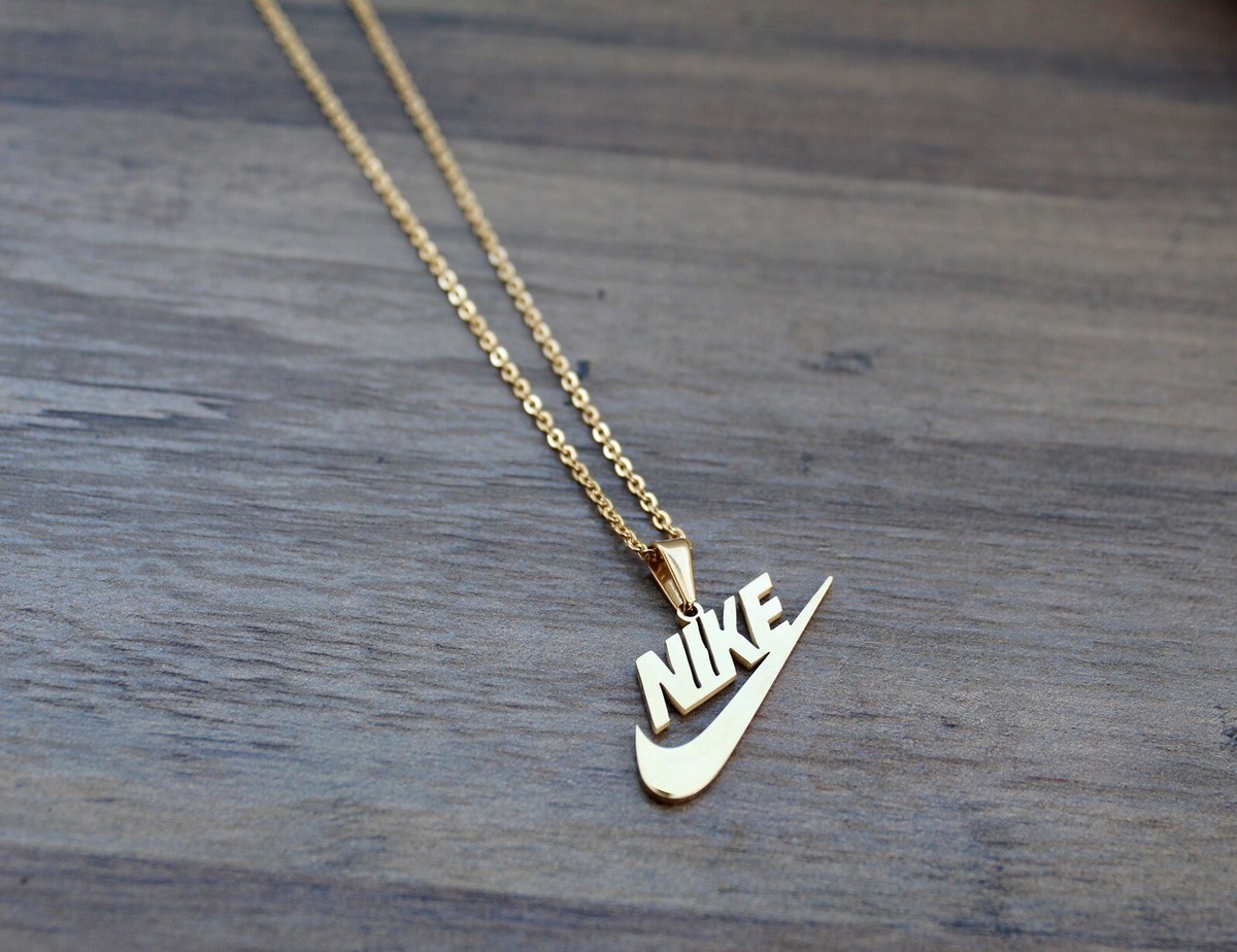 Limited Time Offer Nike Swoosh 18K Gold Necklace | eBay
