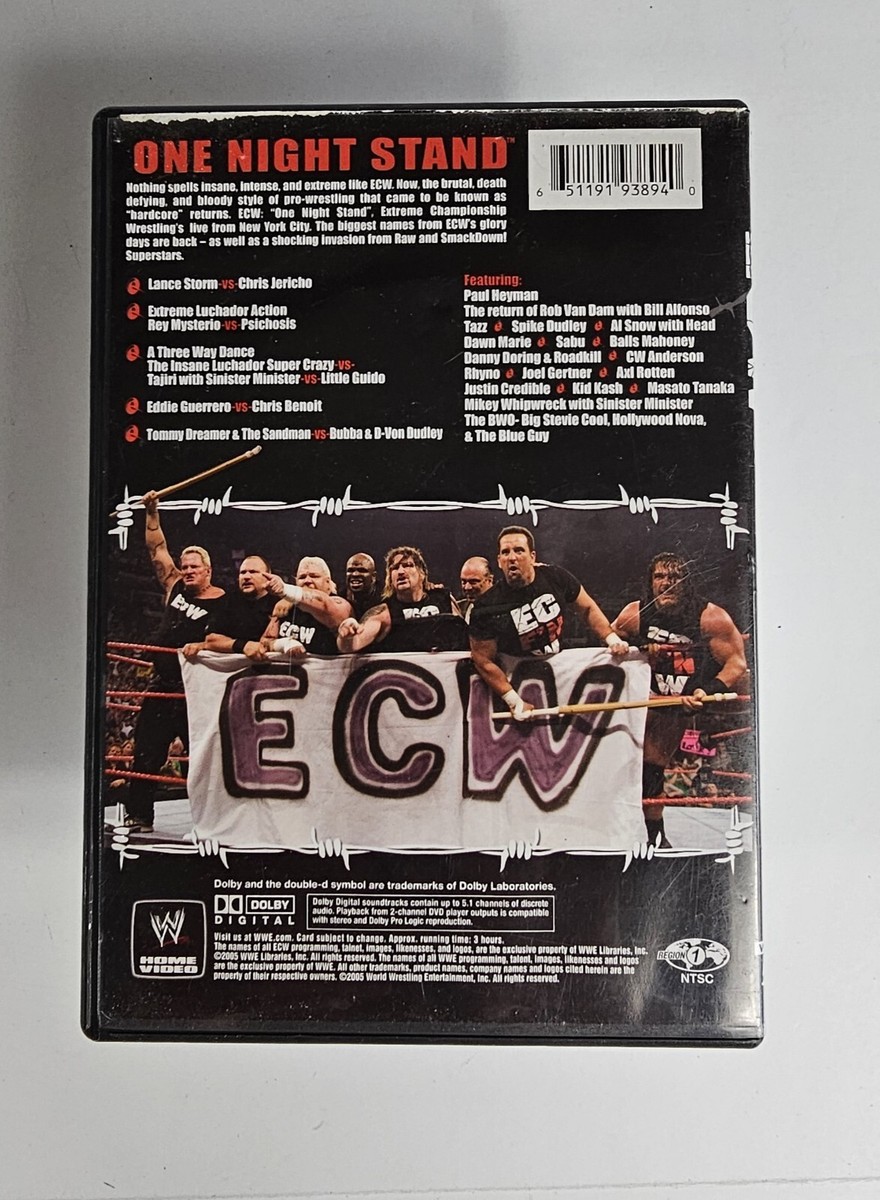 ECW - One Night Stand (DVD, 2005) WWE RARE OOP Eddie Guerrero