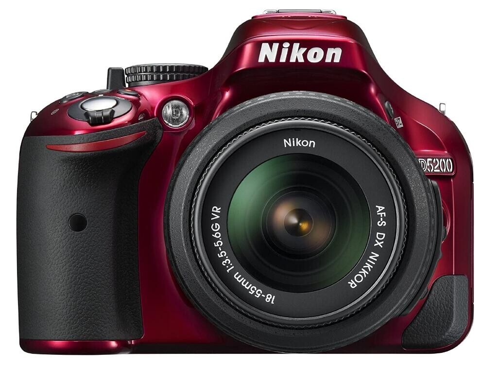 Nikon D D5200 24.1MP Digital SLR Camera - Red (Kit w/ AF-S DX G VR