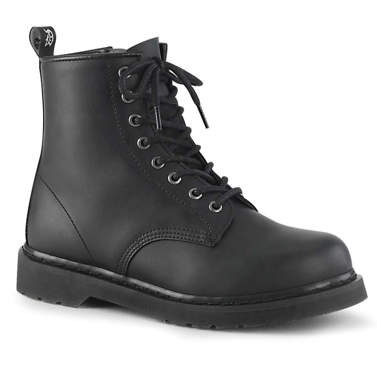 Black 8 Eyelet Lace Up Military Combat 90s Vintage Grunge Boots