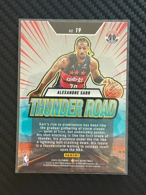 2024-25 Panini Mosaic - Alexandre Sarr #19 Thunder Road (RC) WAS