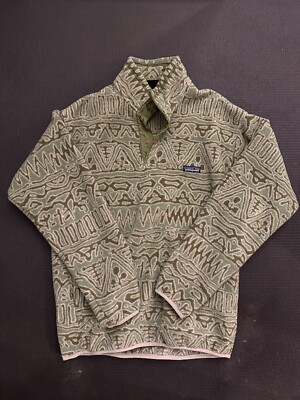 Vintage 90s Patagonia Synchilla Snap-T, Mens M, Switchback