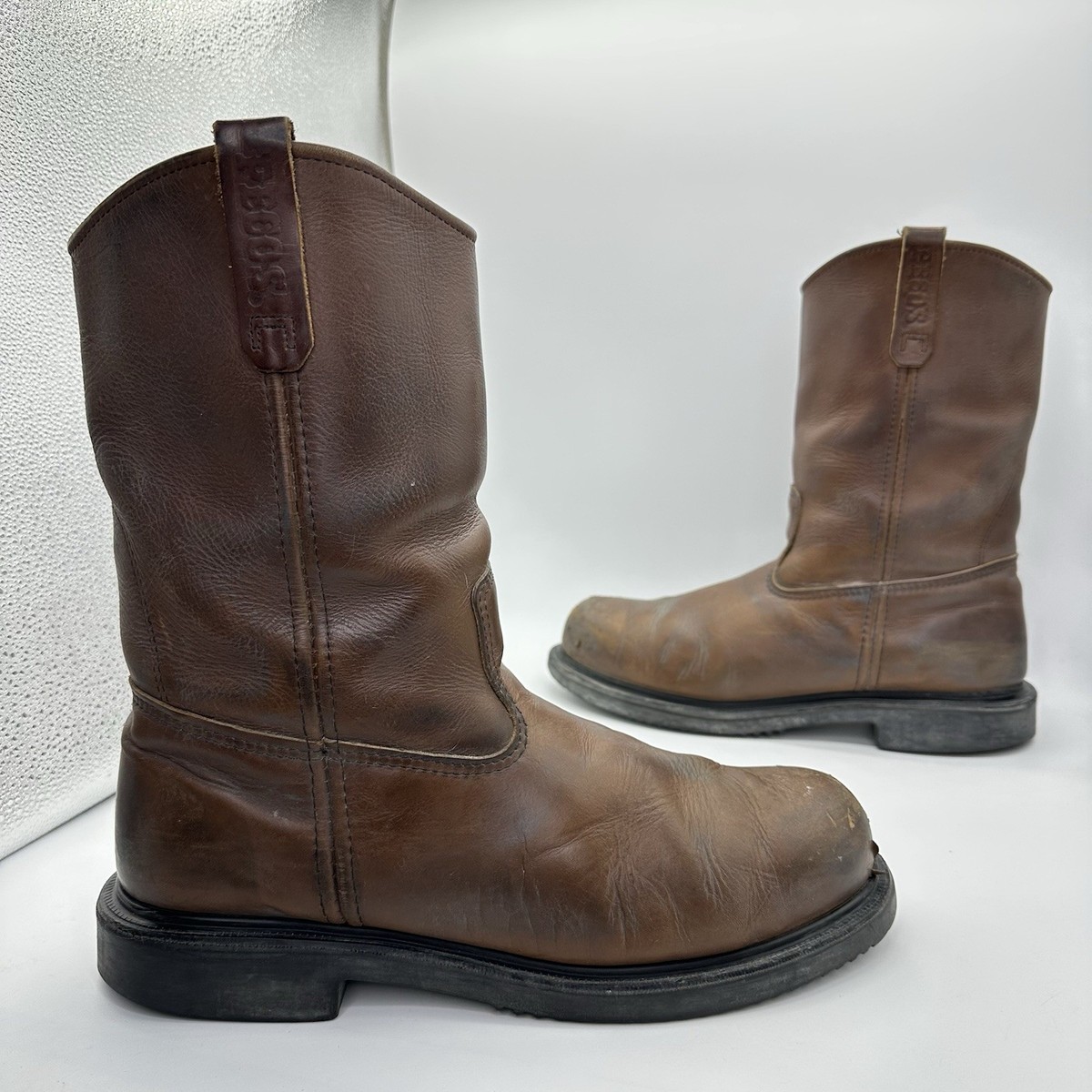 Red Wing-Pecos 2231 Leather Steel Toe Work Boots Men 14 D Made In