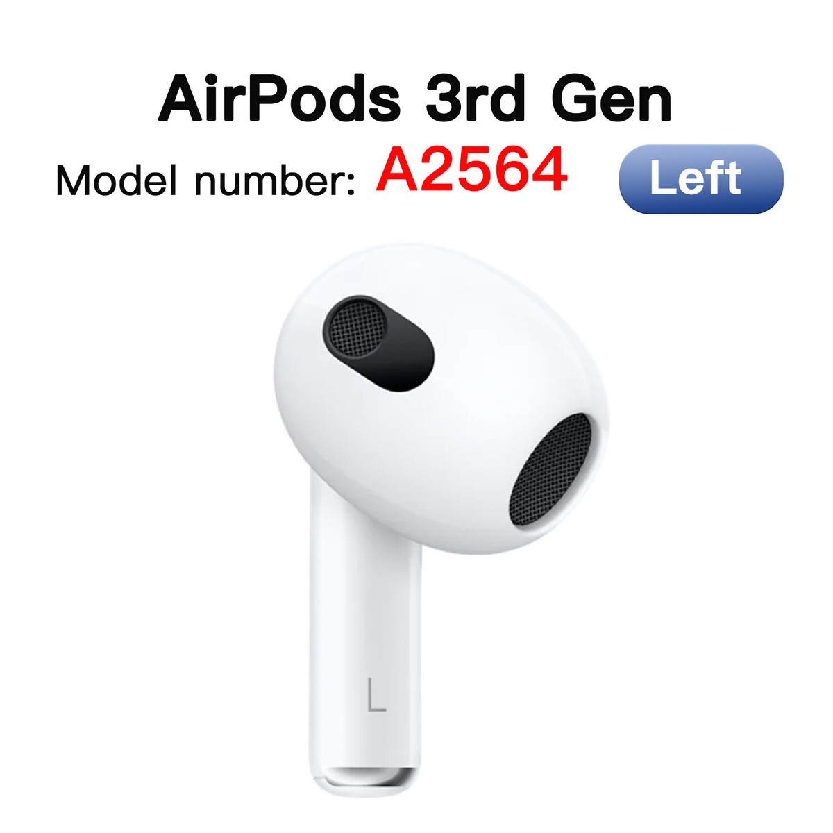Earbud For Apple AirPods 3rd Gen Left (L) A2564 Bluetooth Earphone