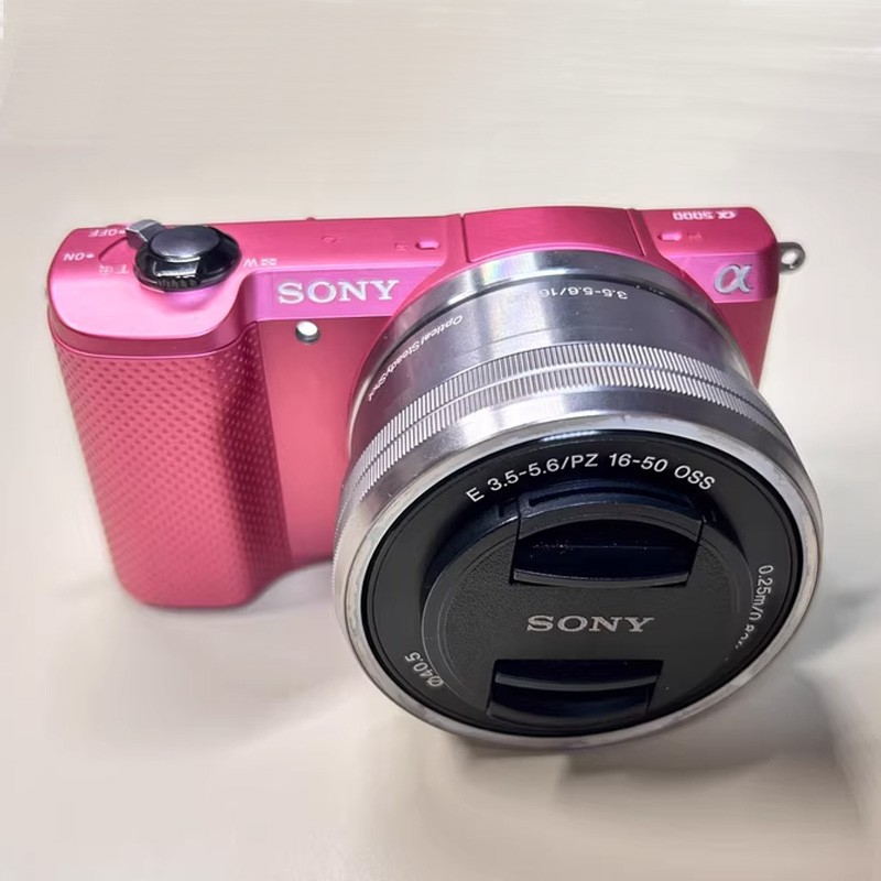 Sony Alpha a5000 Pink 20.1 MP Digital Camera with Sony OSS 16-50mm