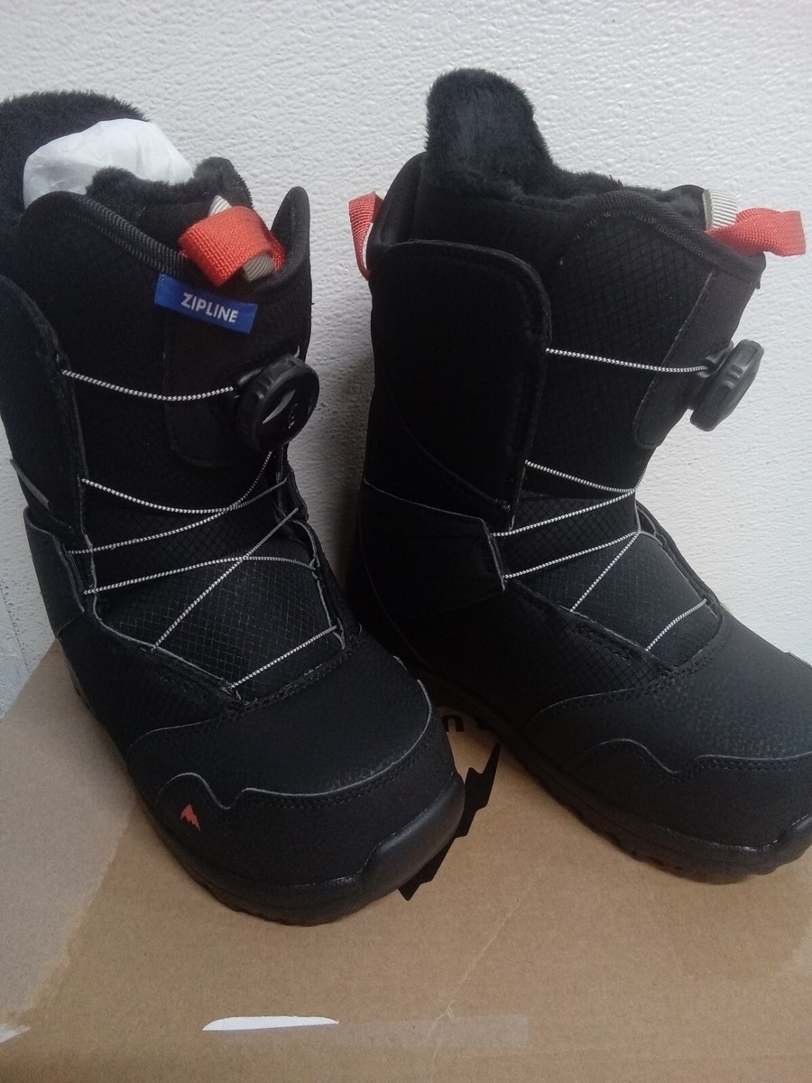 ヤス！！ZIPLINE 子ども用スノーボードブーツ ブラック BURTON ジップ
