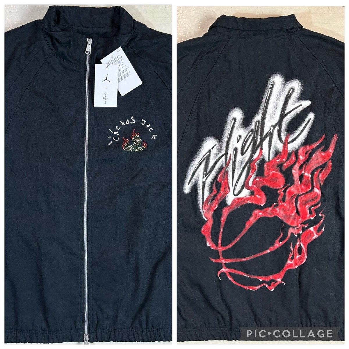 Air Jordan x Travis Scott Cactus Jack Men Size XL Black Graphic