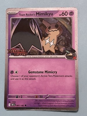 Team Rocket's Mimikyu (Prerelease) 087/182 Sv10: Destined Rivals