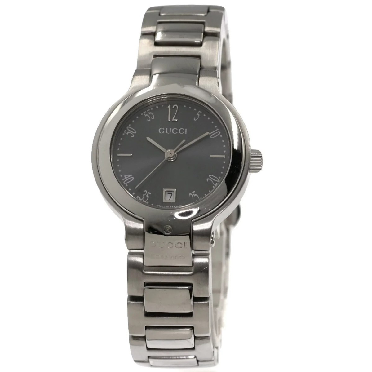 GUCCI 8900L Date 26mm Stainless steel Ladies Watch Gray Dial | eBay