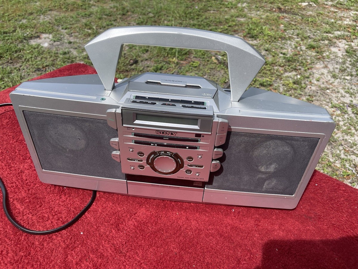 SONY ZS-D55 Portable Stereo Radio CD Cassette Boombox, CD PLAYER