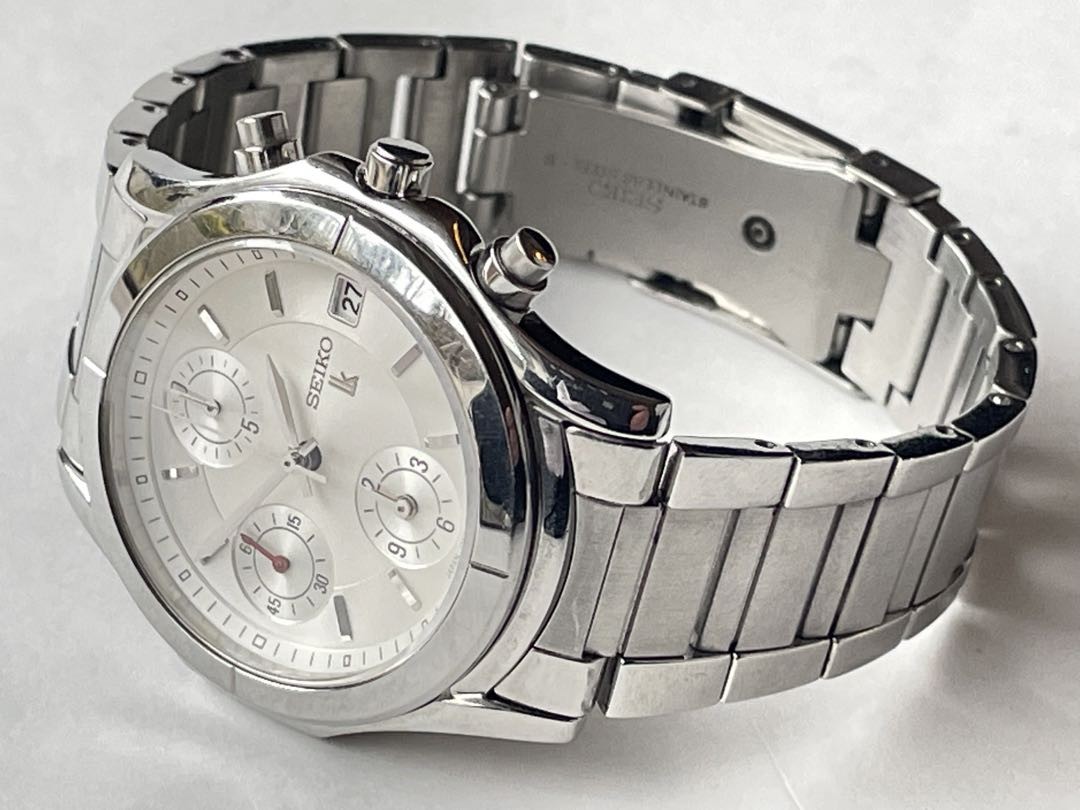 Seiko Lk/Lukia 7T92-0Bn0 Analog Quartz Men Lk Lukia Chronograph