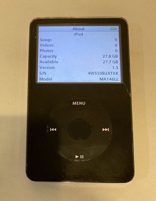 Apple iPod classic 5th Generation 30GB - Black - with New Battery