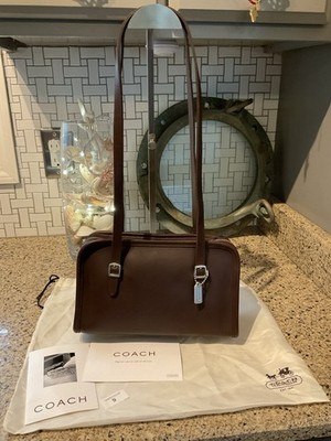 Coach Vintage Swing Zip Bag Glovetanned Cowhide Leather Mahogany