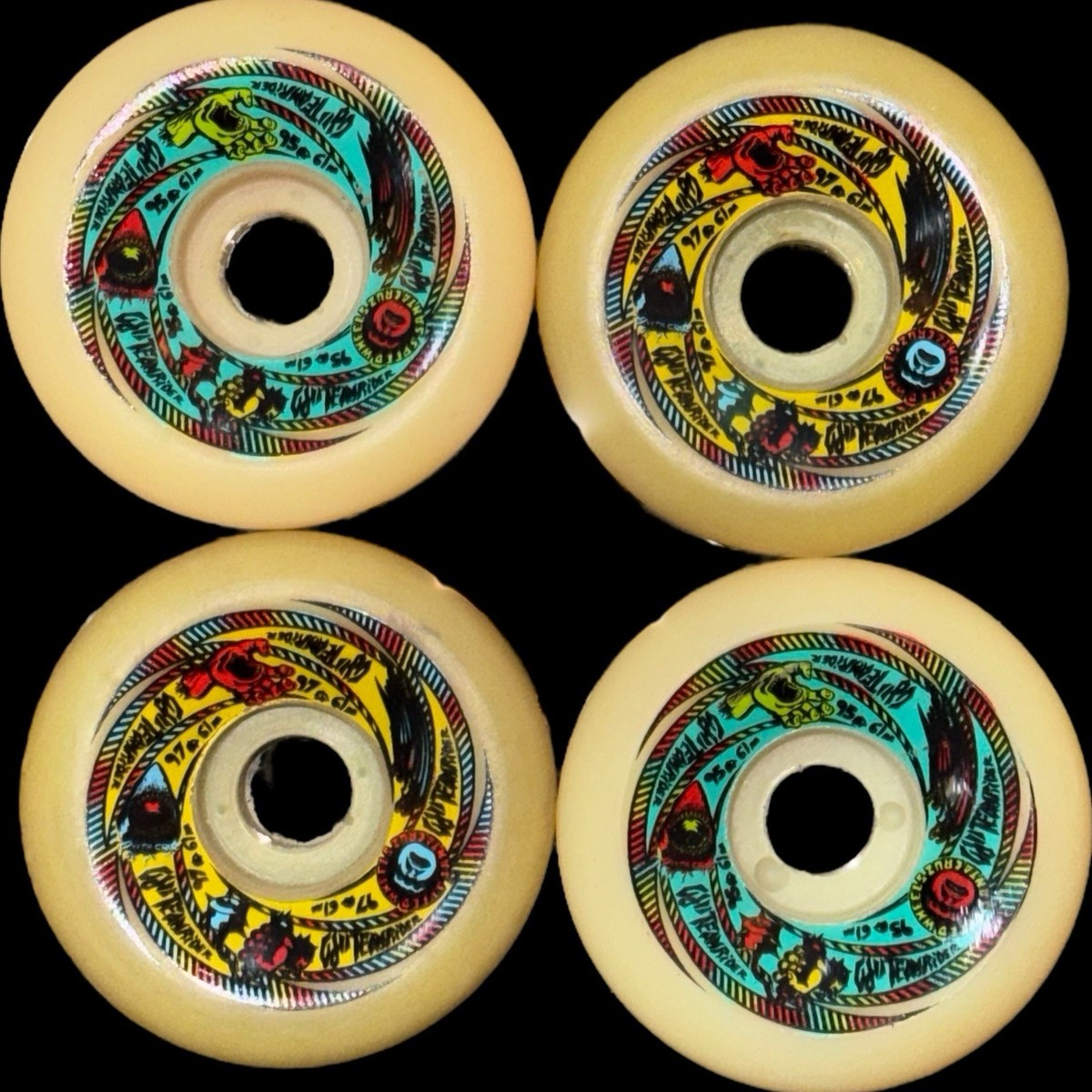 Vintage 1980's Santa Cruz Speed Wheels OJII Team Rider Skateboard