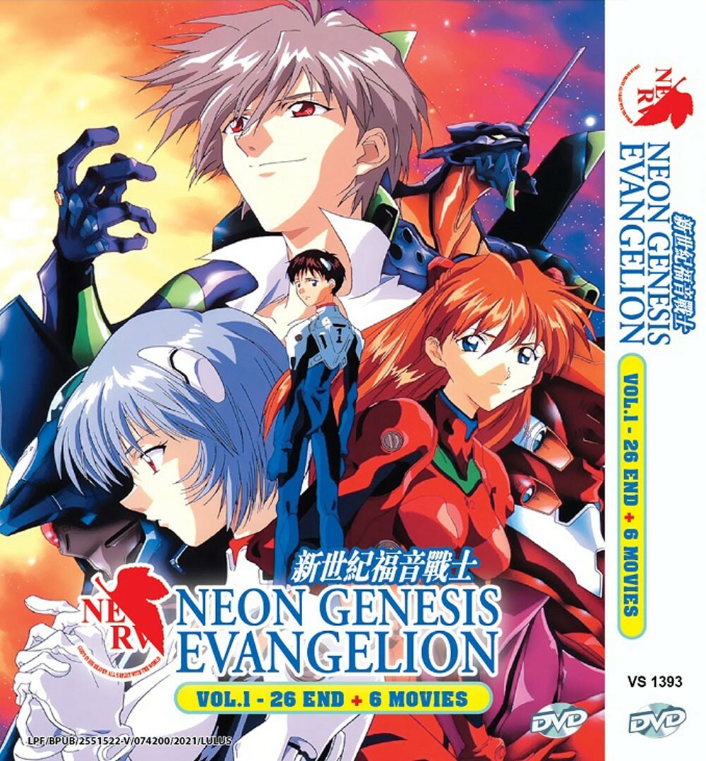 DVD ANIME NEON GENESIS EVANGELION VOL.1-26 END + 6 MOVIE ENGLISH
